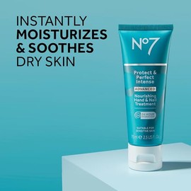 No7 Protect & Perfect Intense Advanced Crema Nutritiva para Manos y Uñas - Crema de Manos Antienvejecimiento con Vitamina B5 - Contiene Péptido de Col