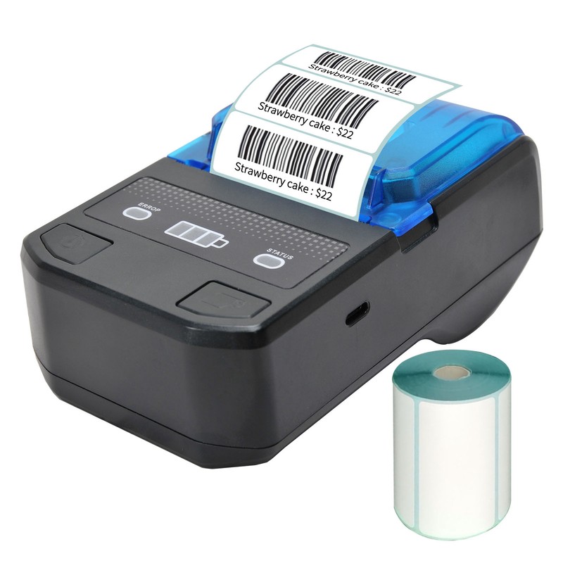 Portable 58mm Thermal Label Maker Wireless BT Mini Label Printer