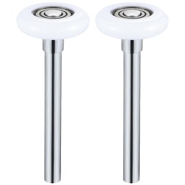 SEWOART Replacement Wheels 2 Pieces Garage Door Rollers Wheel Rail Steel White Garage Door Roller Door Silencer