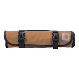 Carhartt 18 Pocket Utility Roll, Durable Water-Resistant Tool Organization Roll Bag, Essential Tool Roll (Carhartt Brown)