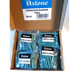 175 pc Astone Decking Screw Assortment (50mm, 65mm and 70mm)