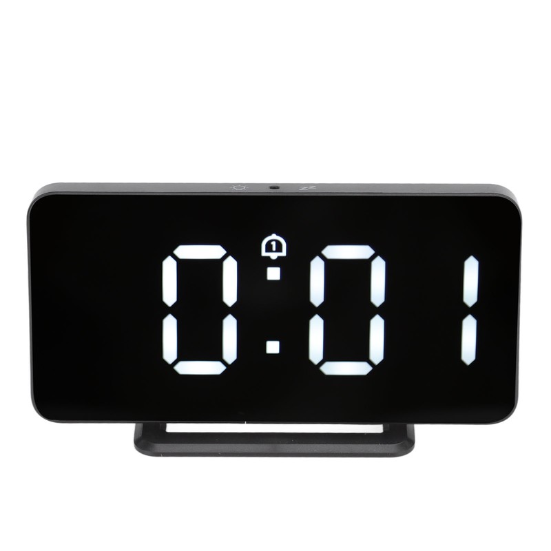 Digital Mirror Alarm Clock 5V Double Alarm Snooze Function LED