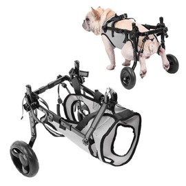 Ejoyous Dog Wheelchair for Back Legs, Adjustable Small Pet Wheelchair for Hind Legs Auxiliary, for Handicapped Small Dog Puppy Hind Leg Rehabilitation