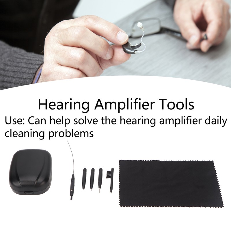 8pcs Hearing Amplifier Cleaning Kit Portable Hearing Amplifier Cleaning Tool
