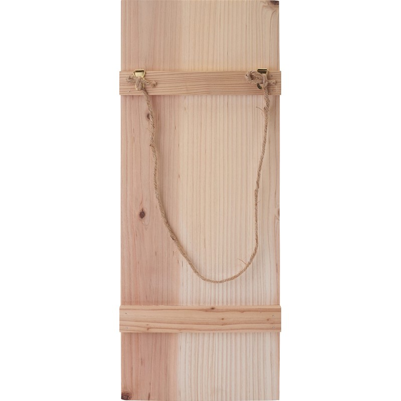 Decorative Wooden Panel with Hanging Bracket, Raw Wood, Various Sizes