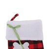 Christmas Stocking Dog Paw Shape Plaid Decorative Gift Bag Christmas