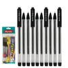rorito 10 x 0.6mm Tip Fasty BLACK Fine Smooth Writing