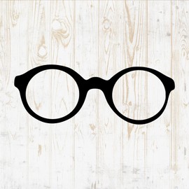 6 in Sunglasses Sticker - Vinyl Decal for Wall Bottle Phone Car Home Bike Laptop Silhouette - Eyeglasses Frame Retro Aviator DWSV4151