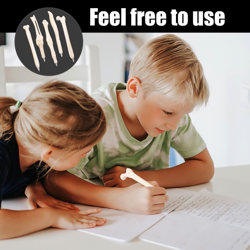 OAAO 5 Pieces Bone Ballpoint Pen Set, 1 Piece Storage