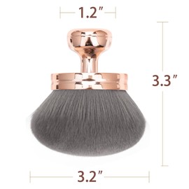 Blend & Blur Extra Large Body Makeup Brush for Self Tanner,Leg Makeup & Bronzer Self Tan Back Applicator, 76mm Wide Round Head Kabuki Brush For Application with Protective Case (Rose Gold)