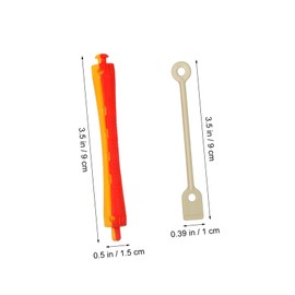 Gatuida 24 Stück Hohlrolle mit Gummiband ausdringen Lockenwickler über Nacht Stange Lockenstab Mann lockenfönstab lockenföhnstab eisstock set werkzeug Dauerwellen Frauen Haarwalzen Plastik