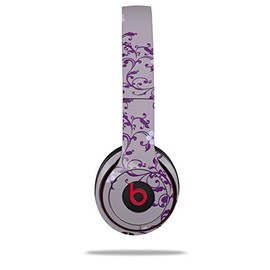 WraptorSkinz Skin Compatible with Beats Solo 4, Solo 3 and Solo 2 Wireless Headphones - Victorian Design Purple - Decal Vinyl Wrap (Headphones NOT Included)