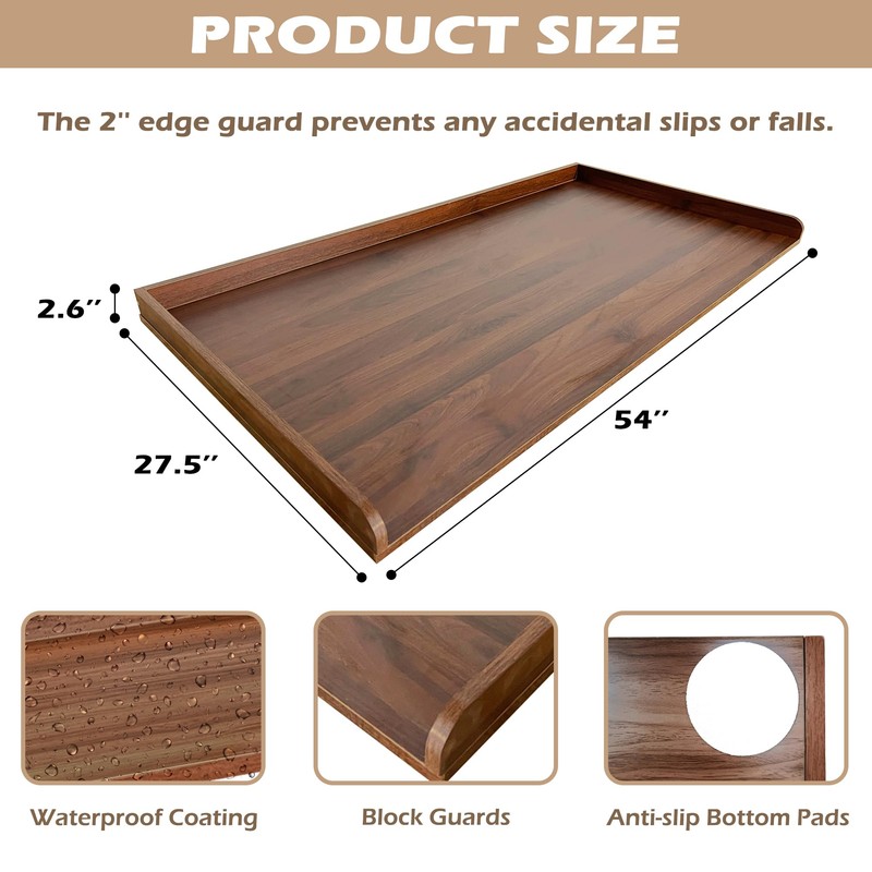 Royxen Washer Dryer Countertop with Solid Wood Core,54“W x 27.5D