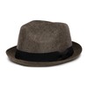 Lightweight Porkpie Fedora Sun Hat - Coffee Brown (Small/Medium)