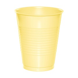 Fun Expess 16 oz. Mimosa Yellow Disposable Plastic Cups - 20 Count
