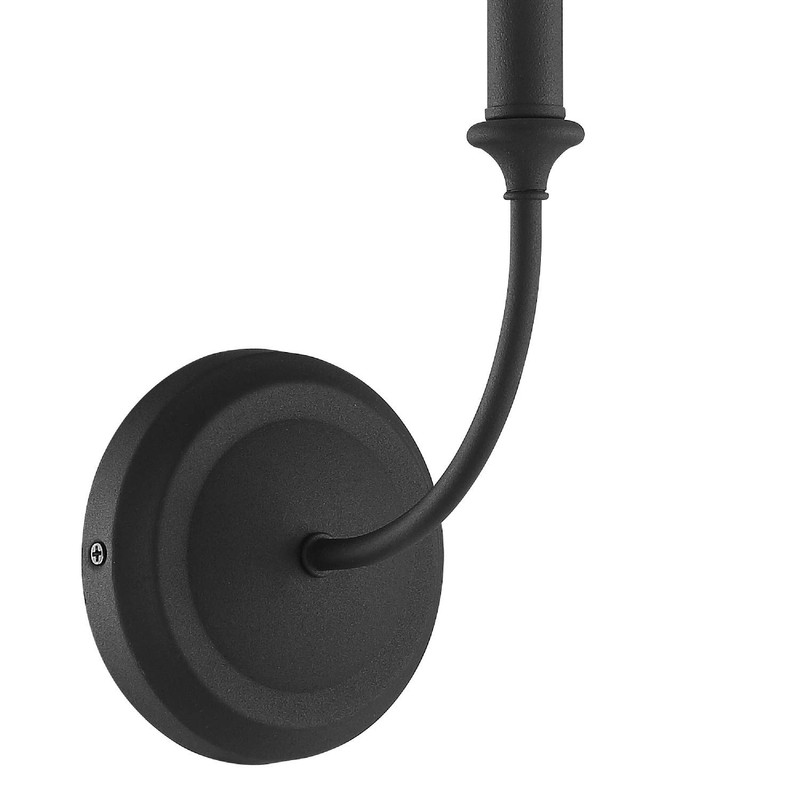 Libby Langdon for Crystorama Sylvan 1 Light Black Forged Sconce