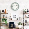 Nbdeal Wall Clock, Radio Clock, Continuous Second Hand, Silent, Diameter