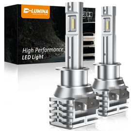 D-Lumina Wireless H1 LED Bulb, 60W 12000LM 6500K Slim All-in-One Conversion Kit LED - Cool White, Compact Design, Halogen Replacement-Pack of 2