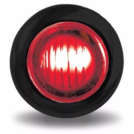 Trux 3/4 Inch Round Red Marker Light & 3 Diodes - Grommet Only