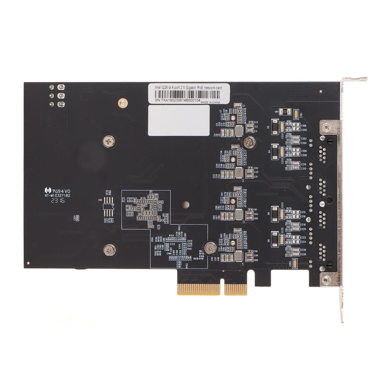 PoE Network Card 4 RJ45 Ports PCIe Slot 2.5G 30W