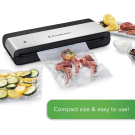 FoodSaver Vacuum Sealing Machine for Dry and Wet Fresh Foods, Stainless Steel