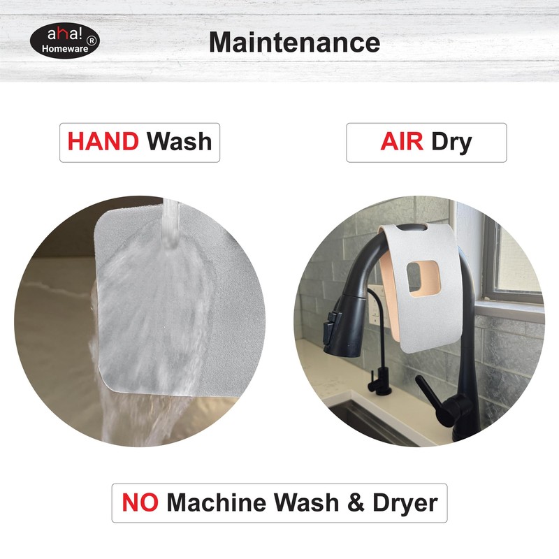 Faucet Mat Bathroom Sink 3-square-hole : AHA HOMEWARE Diatomite Rubber