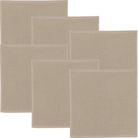 Erwin Müller Dishcloth Pack of 6 Cotton Beige Size 25 x 25 cm