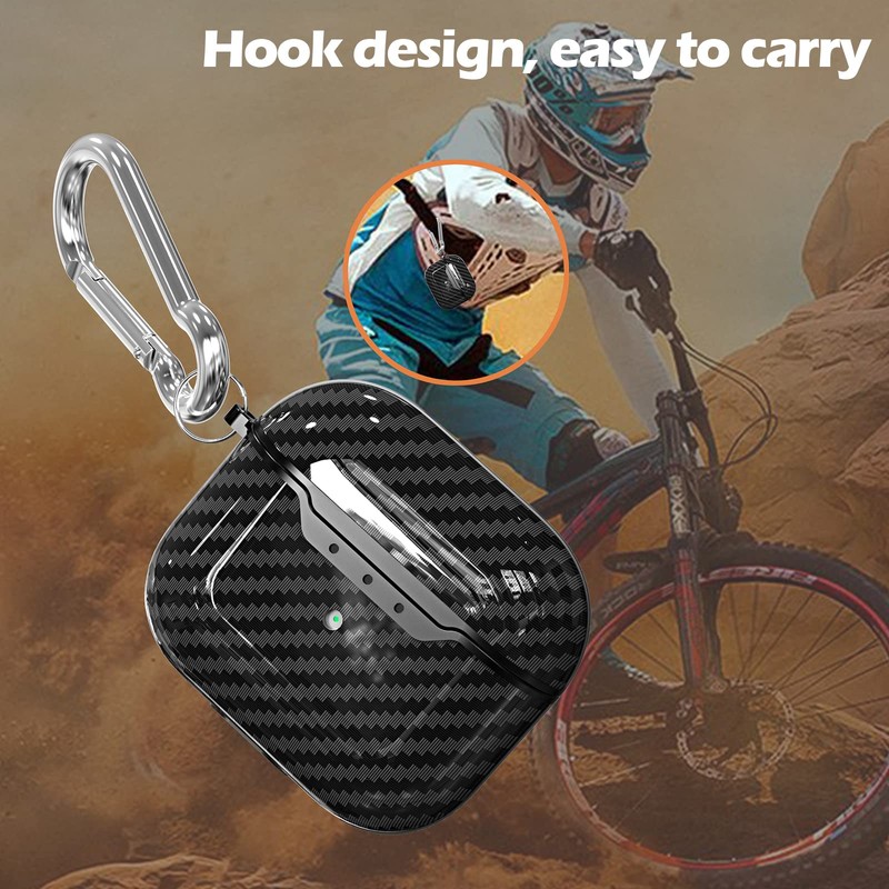 AKABEILA Case for AirPods 3 2021 Case Cover with Carabiner