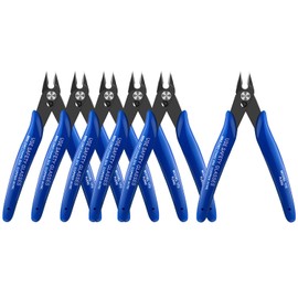 6 Pack Wire Cable Cutter, Flush Cutters Side Cutters Durable Electrical Mini Cutting Plier Side Snips Flush Pliers Diagonal Cutting Pliers Tool for Coil Making Home DIY Jewelry