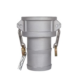 Quafwia 2 pcs Aluminum cam lock fittings (3" part C) cam lock fittings cam & groove hose fittings, Female coupler Hose Tail with Camlock Gasket Assembled Inside (3'')