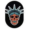 Liberty Statue Skull Sticker, 4 inches - Car Bumper Vinyl