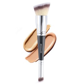 MOGILAN Professional Dual-Ended Makeup Brush - Buff, Blend & Perfect Foundation, Concealer, and Cream Products for Seamless Makeup Application Vegan Face Brush
