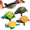 4 Pack 5 Inch Rubber Turtle Toys, Tortoise Sets for