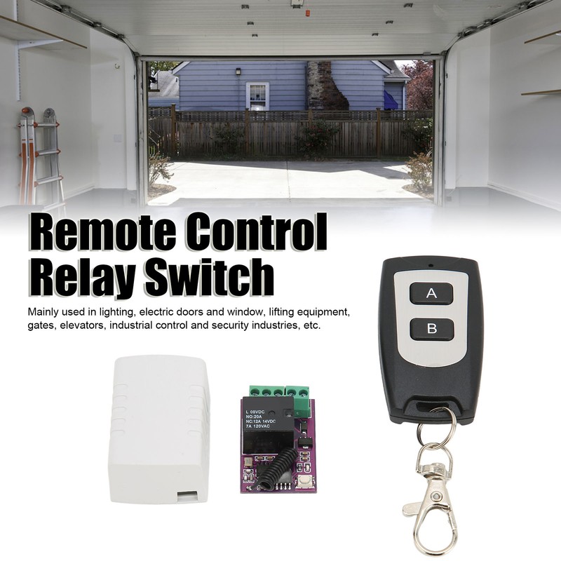 Remote Control Relay Switch 20A Mini Relay Wireless Switch for