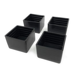 Design61 4 x Caps for Square Tubes 25 x 25 mm Protective Caps Glides Floor Protection for Square Tubes