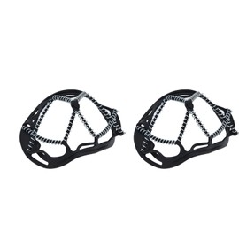 Crampons, 2Pcs Walk Traction Cleats Protect Slipping High Tension Spring Crampons Safe Protect Crampons Ice Cleats for Hiking Boots Jogging Hunting