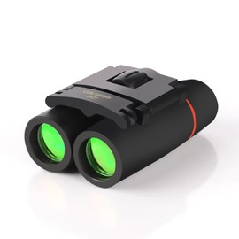 Binoculars for Adults and Kids, High Powered Portable & Compact Binoculars with Night Vision, for Bird Watching, Cruise Ship, Travel, Hunting Essentials (Black, 8×21)