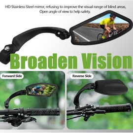 Bestgle 2 Stück 360° verstellbare Fahrradspiegel, Universal Sicherer Rückspiegel für 20mm-24mm Lenker, Robust, Einschraubspiegel, Fahrradlenker Spiegel für Fahrrad,Mountainbike, Rennräder