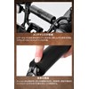 ZETA RACING 200mm Black Vintage Taste Scrambler Style Faux Leather