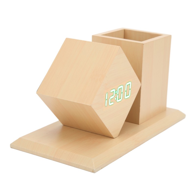 Pen Holder Alarm Clock Pen Holder Design Green Light Temperature