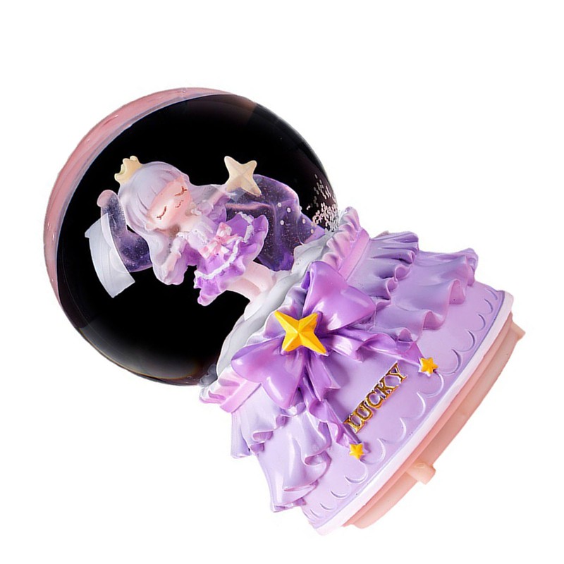 Cartoon Crystal Ball Music Box Handmade Innovative Musical Box with