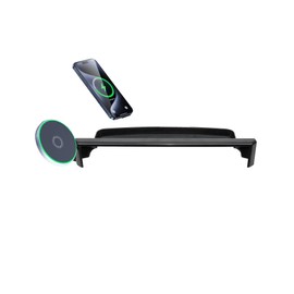 AbeeyGeomarn Car Phone Holder for 2023 2024 2025 Toyota Sequoia/2022-2025 Toyota Tundra Accessories Apply to 14 Inch Touchscreen 15W Fast Wireless Charger Screen Fixed Clip Cell Phone Mount Hands-Free