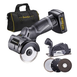 Durofix RC1222-PG G12 Series 12V Cordless 3" Compact Cut-Off Tool Kit, 20,000 RPM with Interchangeable Blades & Safety Guard + 4.0 Ah Battery & Canvas Bag