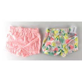Carter's New Carters Baby Girls 18 Month Shorts Bloomers Fruit Checkered Summer Set Of 2