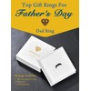 ADMETUS Dad Rings for Men Sterling Silver Dad Ring Size