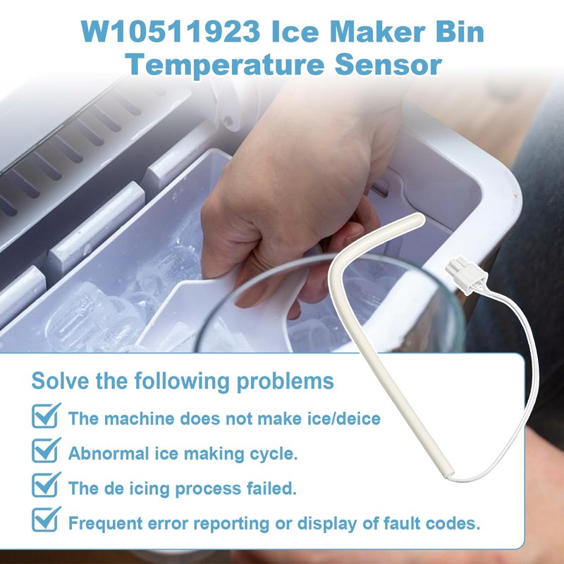 W10511923 Ice Maker Bin Temperature Sensor Compatible with Whirlpool KitchenAid
