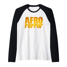 Afro Poppin Queen Curly Natural Hair Women Pride Funny Gift Raglan Baseball Tee