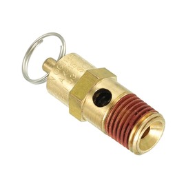 PATIKIL 1/4" Male NPT Safety Valve, Air Pressure Release Valve for Air Compressor, 135PSI Set Pressure