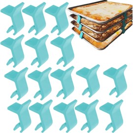 16Pcs Baking Sheet Stacker,Plastic Tray Stacker Clips Reusable Cookie Sheet Stacker Holder Space-Saving Sheet Pan Stacking Clips for Freeze Dryer Trays