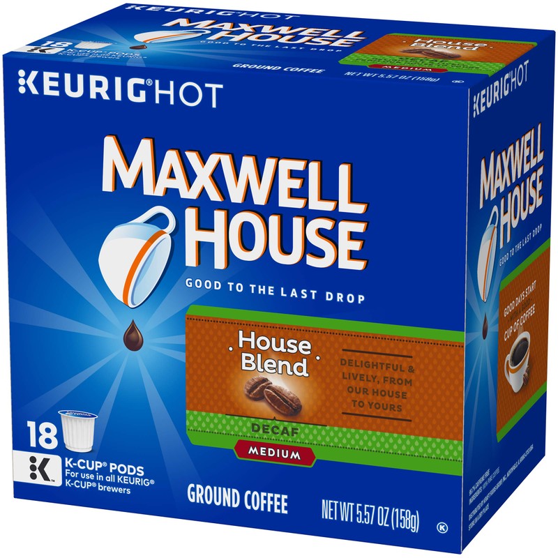 Maxwell House Decaf House Blend Medium Roast K-Cup Coffee Pods
